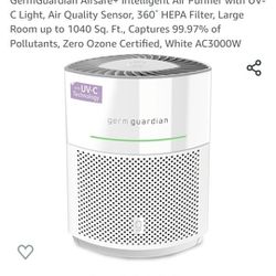 Airsafe+ Intelligent Air Purifier with UV-C Light, Air Quality Sensor GermGuardian 