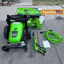 Greenworks 2500-PSI 2-GPM Cold Water Electric Pressure washer with 5 Spray Tips