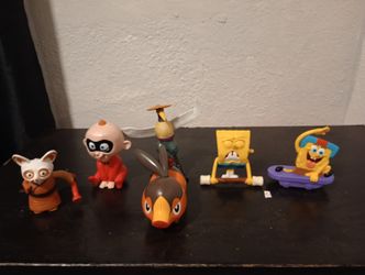 Mixed Cartoon Character Toy Figures Lot