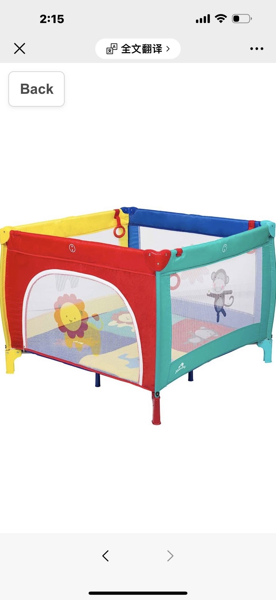 Kinbor Baby Play Portable Playard Play Pen with Mattress Safety
