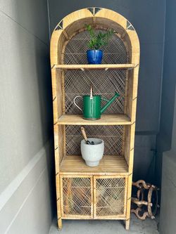 Rattan shelf