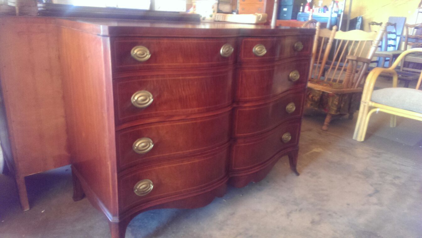 Antique solid wood tiger oak Williamsport furniture company dresser