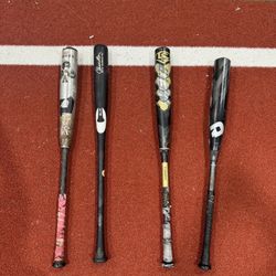 4 Used Bats BBCOR/USSSA