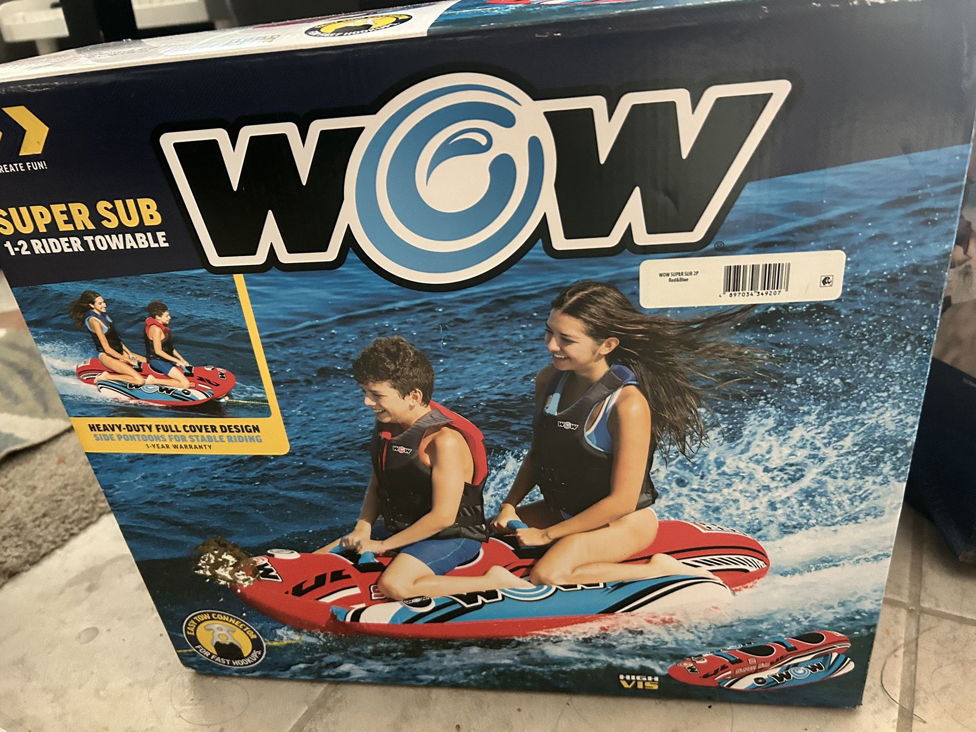 NEW Towable Boat Float β 1-2 Rider β Inflatable β Never Used