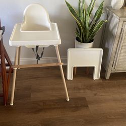 IKEA High Chair With Extra Tray/ Foot Rest