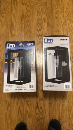 BNIB pair of FEIT 14” outdoor LED lanterns