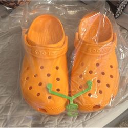 Orange Crocs 