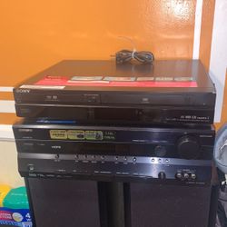 SONYDvd Y Vhs   ONKIO Av Receiver Tx-sr505.  2 Bocinas Marca BOSTON 