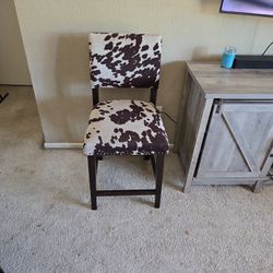 Counter Height Bar Stool Cow Print