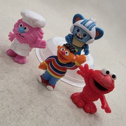 Sesame Street & Star Wars Kids Toy Figures (Elmo, Ernie, Gonger, Nubs)