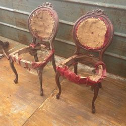Antique Hard Wood Chairs