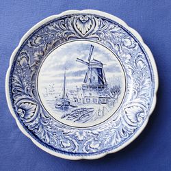 Blue and White Boch Delft Plate