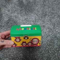Vintage Sanrio Monkichi Tin Coin Box