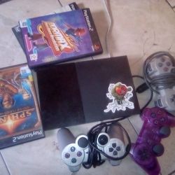 PS2 Slim With Games And 3 Controllers