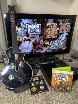 Guitar Hero III Les Paul Wireless Guitar 95123.805 Xbox 360 + Game/Strap,Tested 