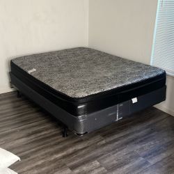 Queen Bed W/ Box Spring And Frame