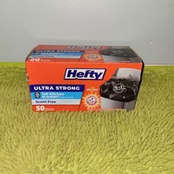 Hefty 50 trash Bags 13 Gallons Scent Free