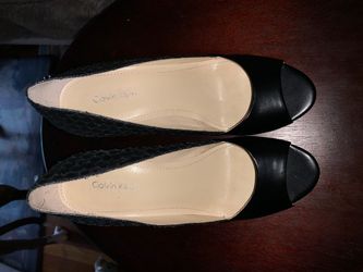 Calvin Klein black wedges