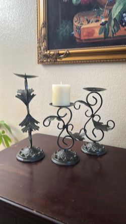 Vintage Bronze candle holders