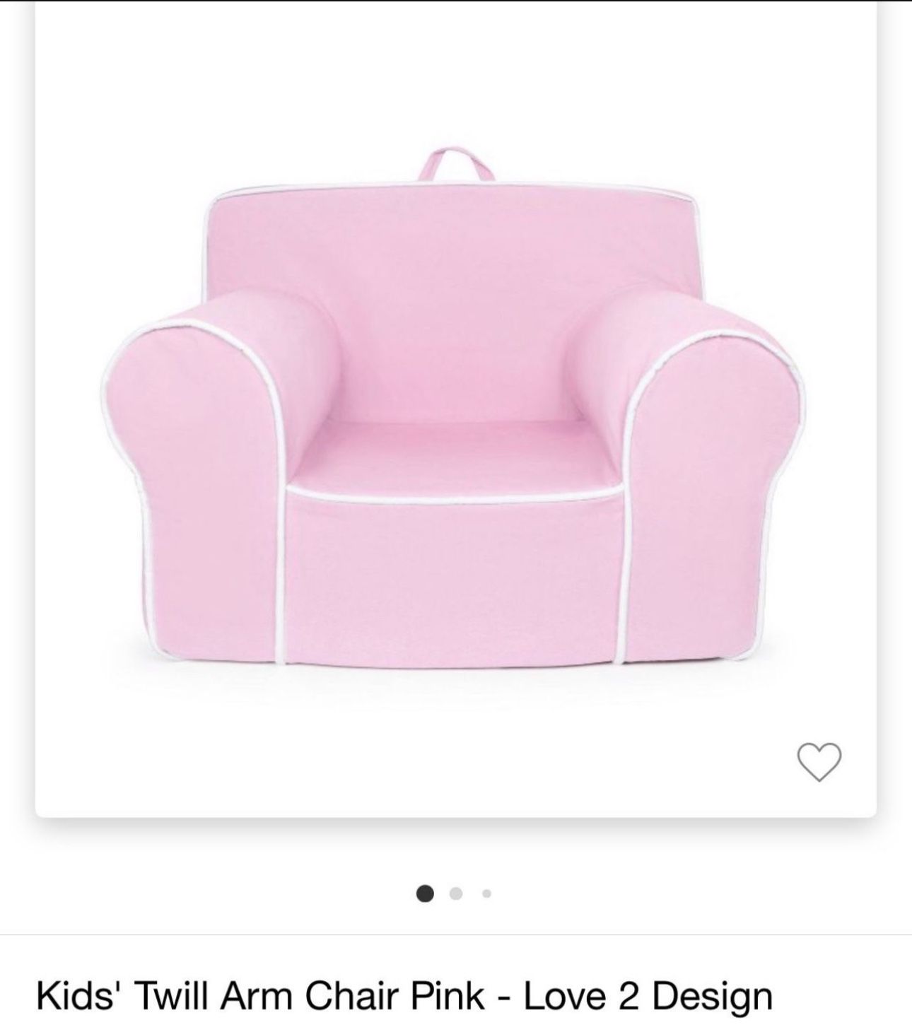Brand New Kids’ Twill Arm Pink Chair