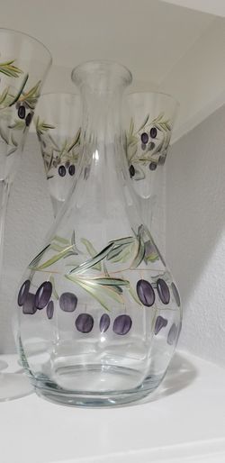 Champagne/Wine glasses with decanter