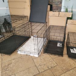 Brand New Dog Crates 2 Door Folding Pet Cages With Tray  24" Sm'md $40/ 30" M'l $50/ 36" L'xl$60/ 42" Xxl$80/  48"  $100 Xxxl Crate NEW IN BOX Jaulas
