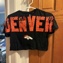 Broncos Crop Top Shirt Small 