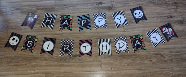 Nightmare Before Christmas Birthday Banner