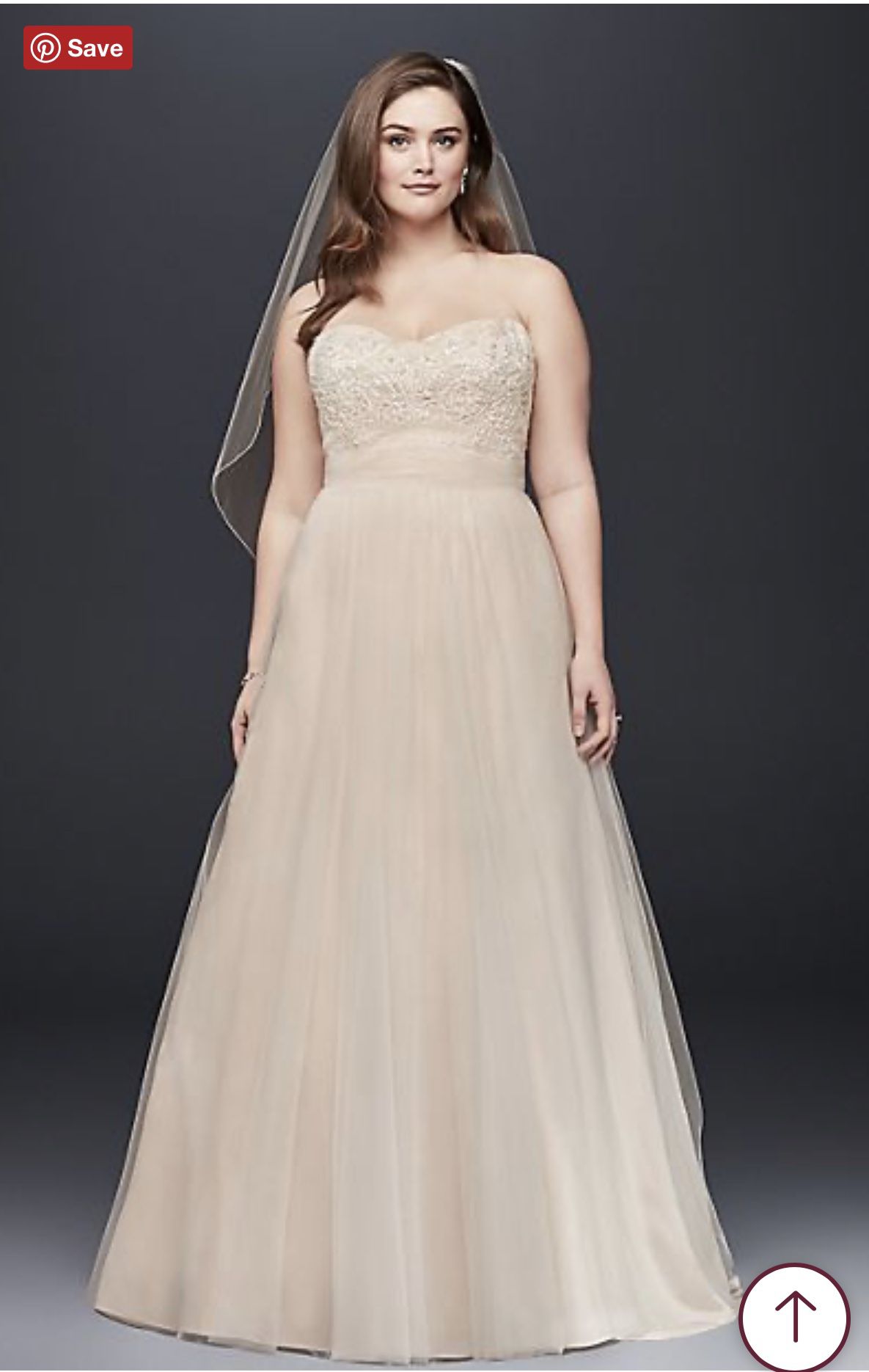 Davids bridal wedding gown size 12 / street size 8
