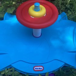 Fun For Two Inside Or Outside Little Tikes Dual Spin Zone Toy  With Water Feature And Being Sold With Water Sprinkler Toy