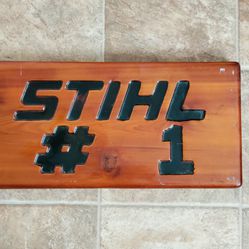 Vintage STIHL Wooden Sign