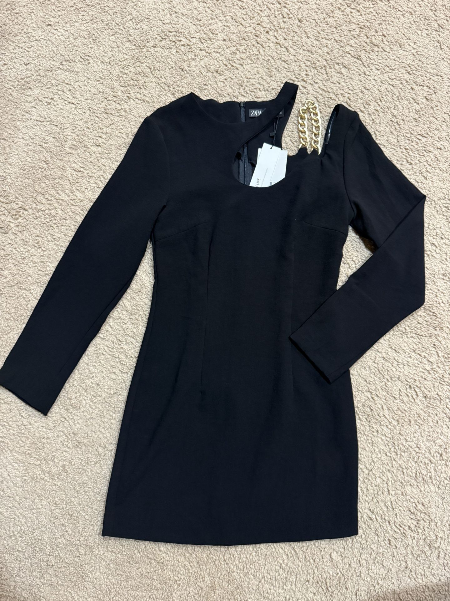 Zara Mini Dress Gold Chain Shoulder