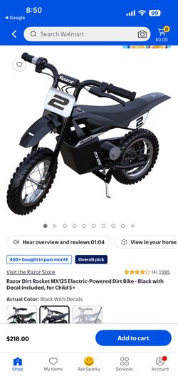 Razor Dirt Rocket MX125 Electric-Powered Dirt Bike