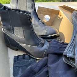 Girls Horse Riding Boots And Pants