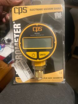 Cps Electric Vacuum Gauge VACROMETER And 1/4in Valve Core Removal Tool