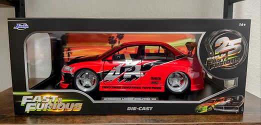Jada Fast & Furious Mitsubishi Lancer Evolution VIII 1:18 Die-Cast — $160