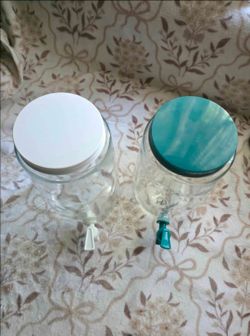 2 One Gallon Glass Dispenser Jars