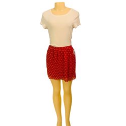 Old Navy Skirt Sz Small Ruby Red/ White