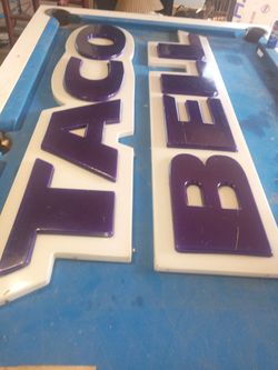 Large outdoor 2 piece taco bell signs Authentic