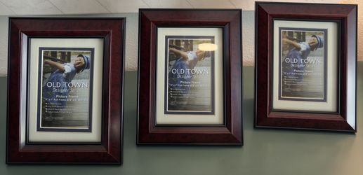 Set of 3 Solid Wood Picture Frames