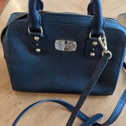 Michael Kors Black Leather Satchel Purse