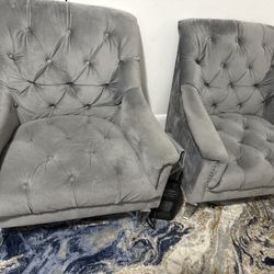 Two velvet Accents Chair 