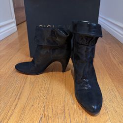 Gigi Favela black high heels boots size7.5