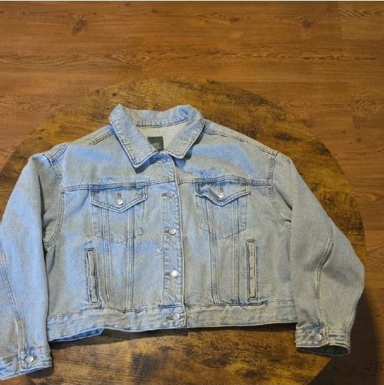 Wild Fable Blue Cropped Jean Jacket