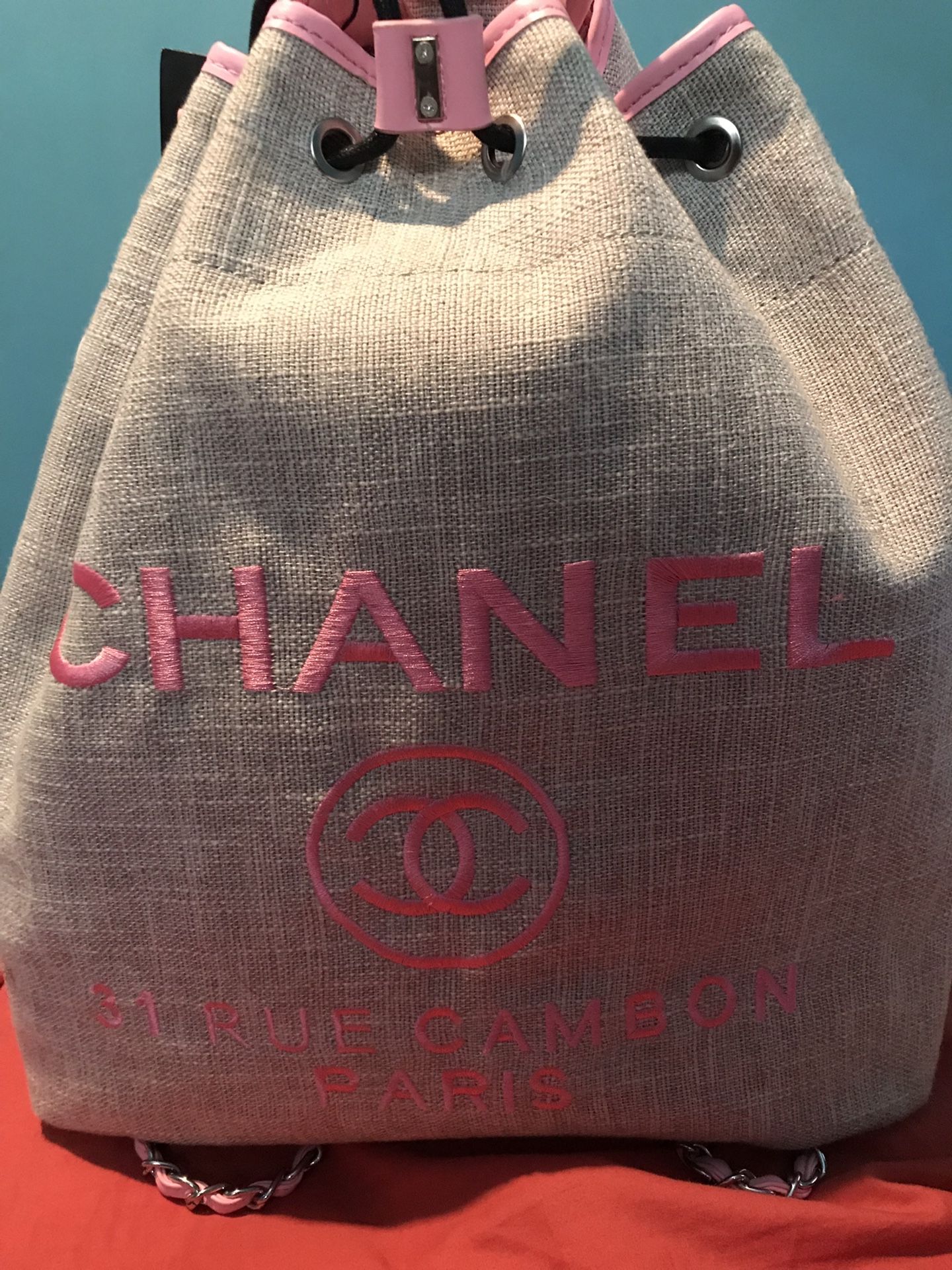 Chanel Backpack book bag tote