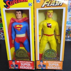 MEGO World's Greatest Super-Heroes 50th Anniversary Lots SUPERMAN AND FLASH REVERSE