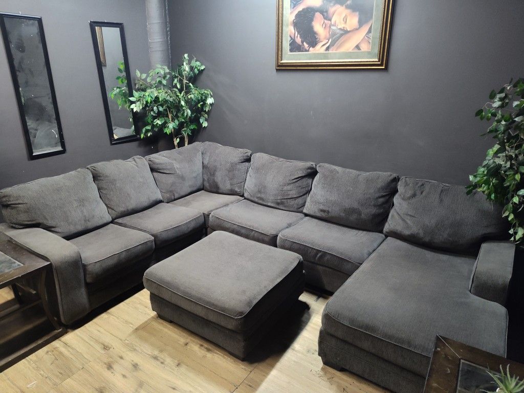 MEGA DEAL 3 PIECE ASHLEY SECTIONAL WITH OTTOMAN ONLY $599 DELIVERY AVAILABLE