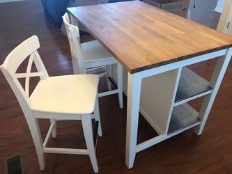 Table and two chairs