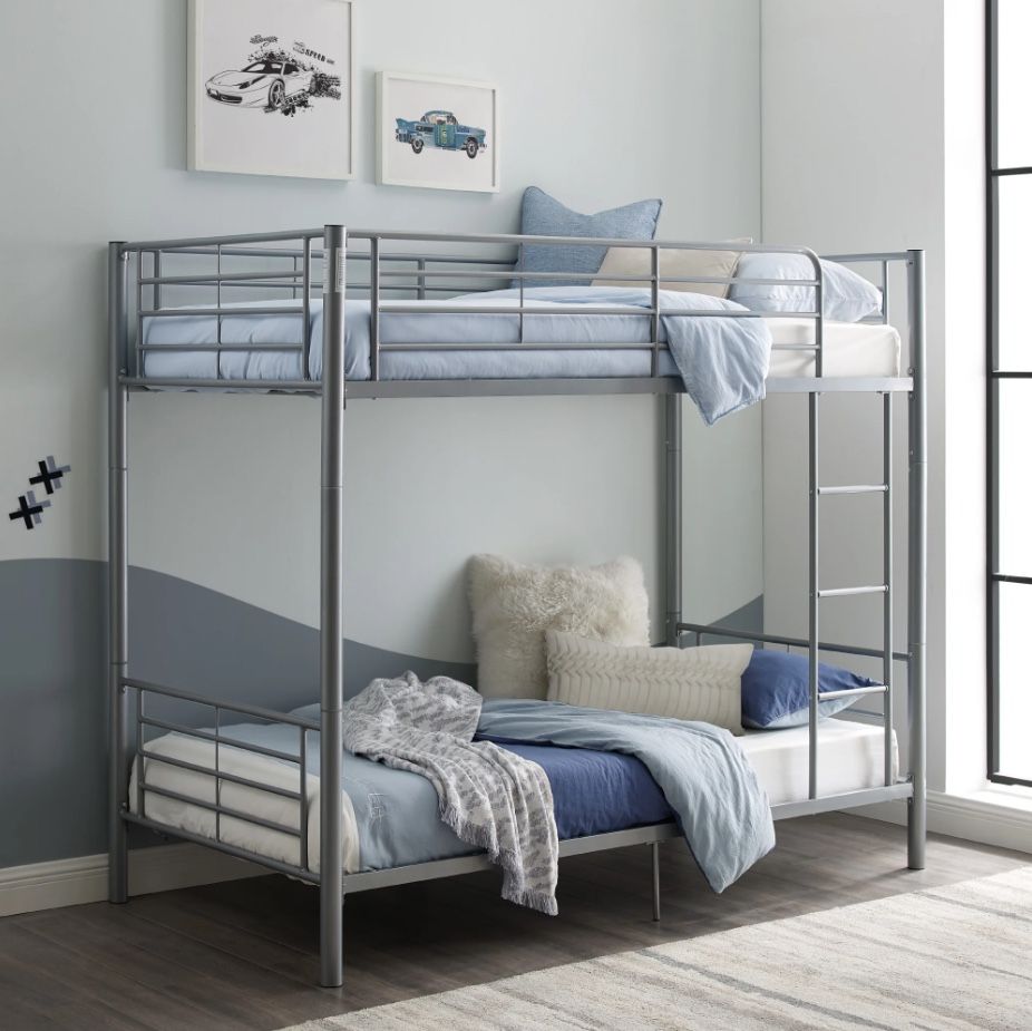 Brand New Metal Modern Twin Size Bunk Bed Frame or 2 Twin Bed Frames