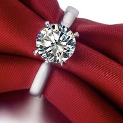 2ct Diamond Certified 14KT white Gold Engagement Wedding Ring